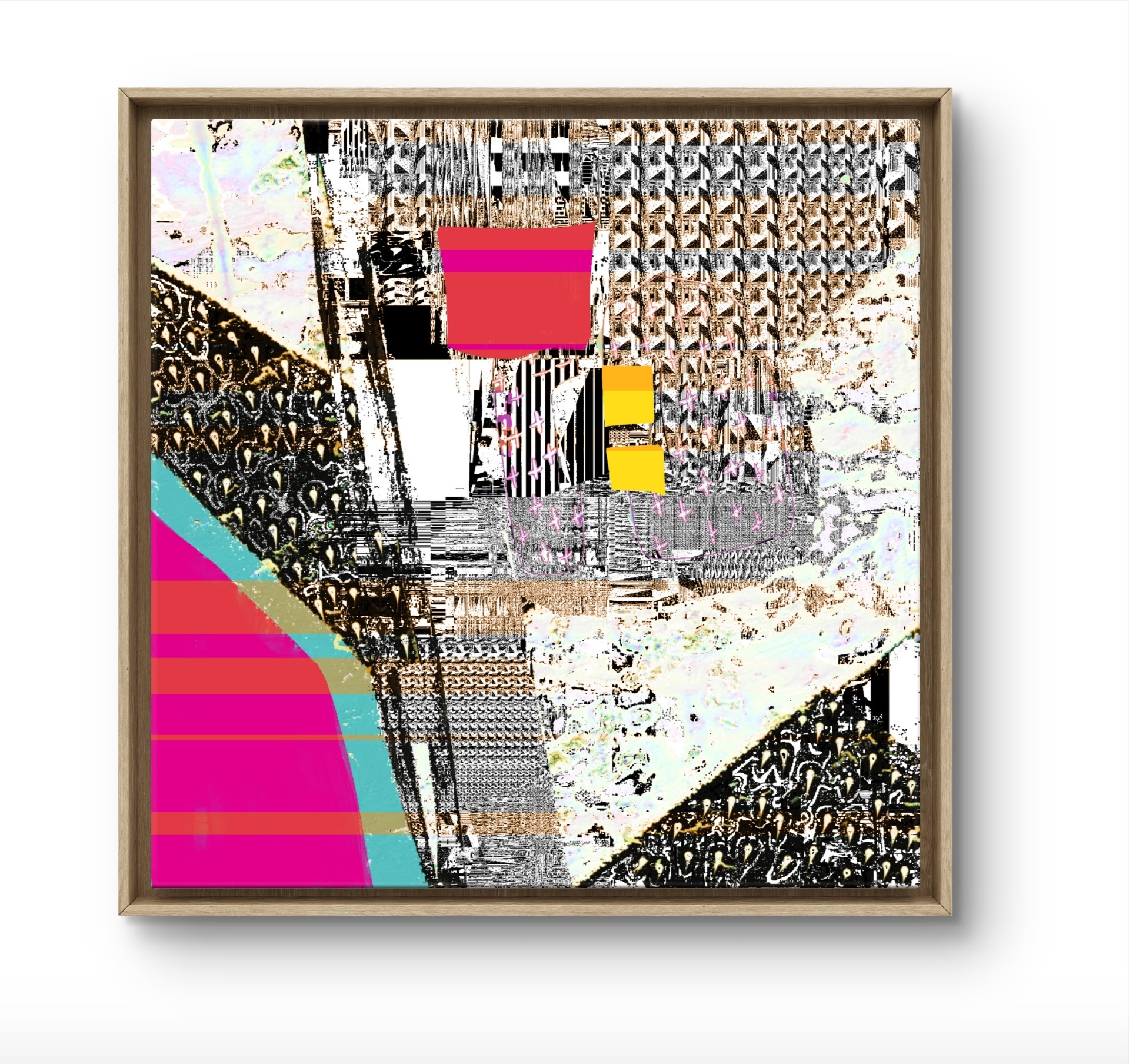 Rosa – Mixed Media em Canvas 40x40cm